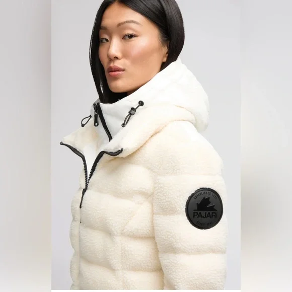 NWT. Pajar Canada Yvaine mixed media parka, size XL. White/off-white. Gorgeous! - Picture 3 of 15